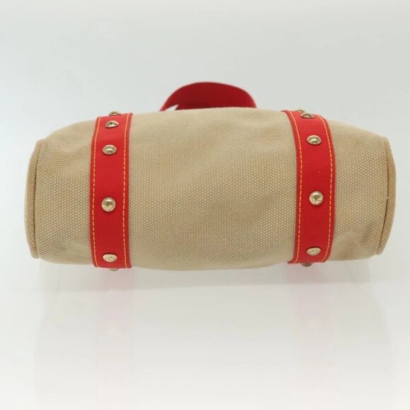 LOUIS VUITTON Antigua Cabas MM Tote Bag Beige Red M40035 LV Auth 137279 - Picture 6 of 16